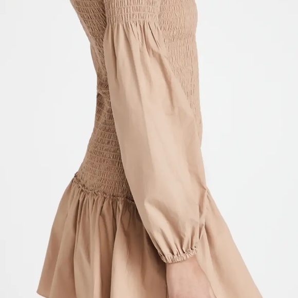 A.L.C. Kora Smocked Mini Dress Size 6 New With Tags Colour Desert Bee - Picture 4 of 9